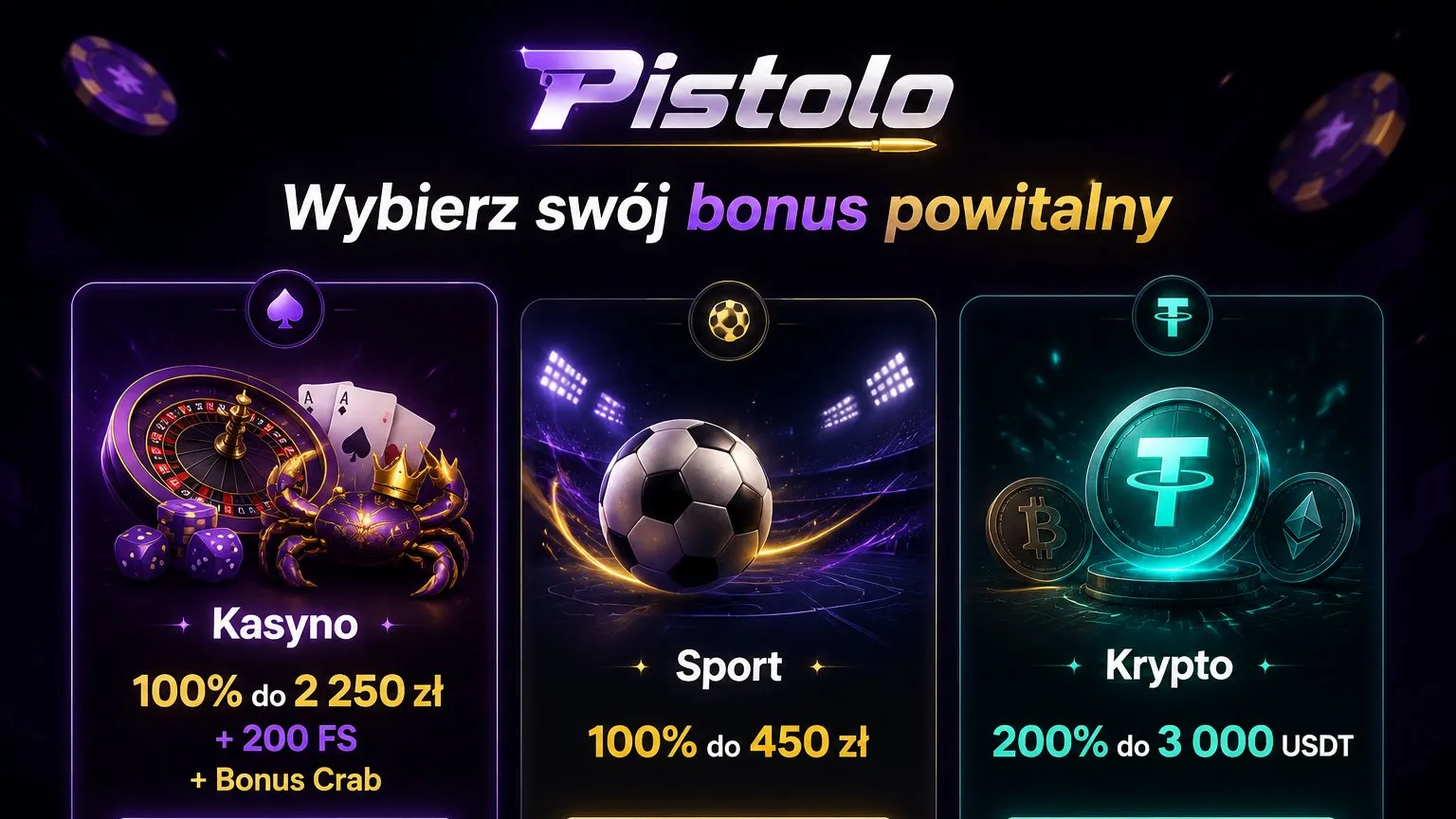 Pistolo Casino Bonus dostępne bonusy i rodzaje ofert